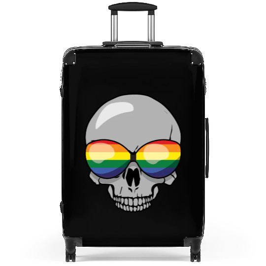 Skeleton Gay LGBTQ Rainbow LGBT Pride Month Suitcases