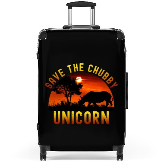 Funny Rhino Chibby Unicorns Save The Chubby Suitcases