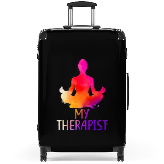 Yoga Meditation Lover Buddha Is My Therapist Suitcases