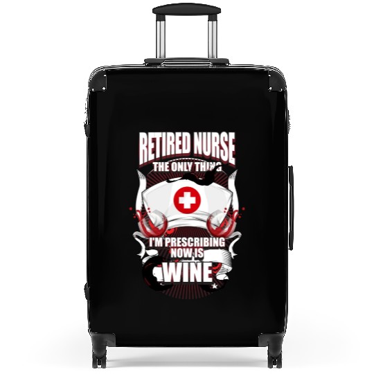Funny Retired Nurse Wine Lover Nurse Suitcases