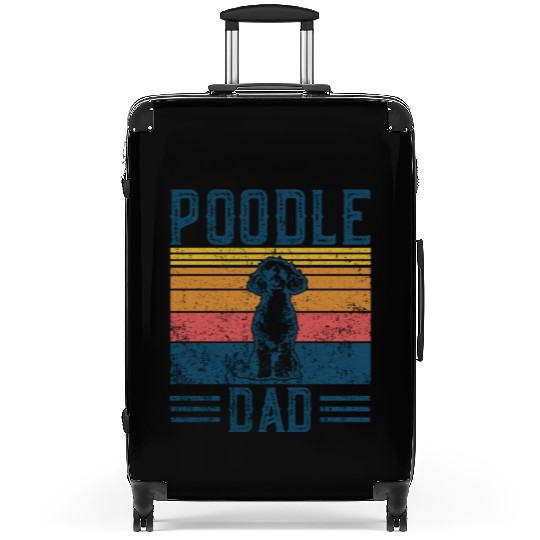 Dog Dad Vintage Poodle Dad Suitcases