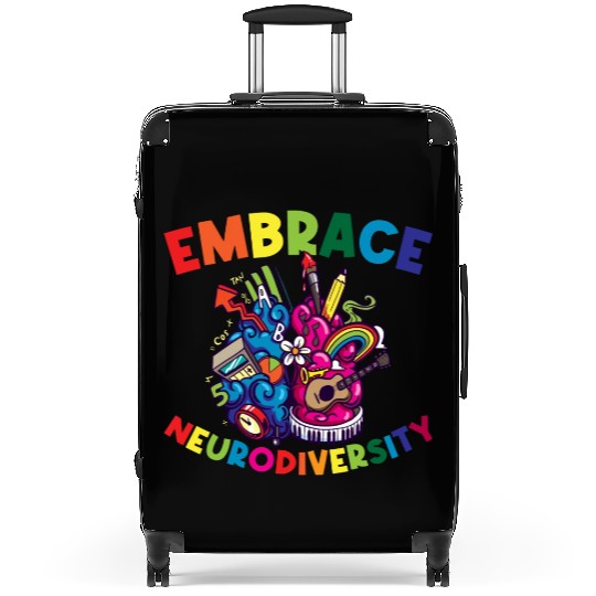 Embrace Neurodiversity Funny Adhd Suitcases