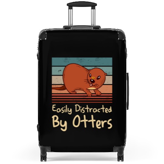 Easily Distracted By Otters Sea Otter Lover Suitcases