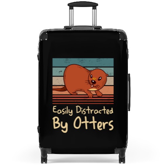 Easily Distracted By Otters Sea Otter Lover Suitcases