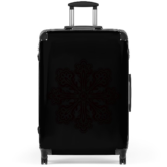 Decorative Snowflake Abstract Winter Ink Art Suitcases