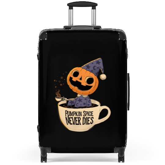 Pumpkin Spice Never Dies Suitcases