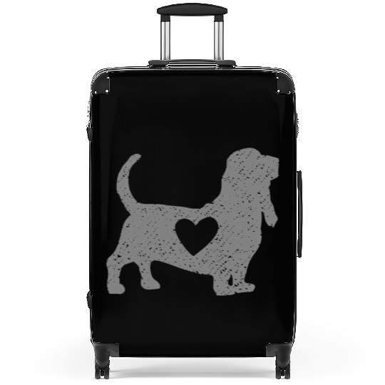Black Basset hound Suitcases