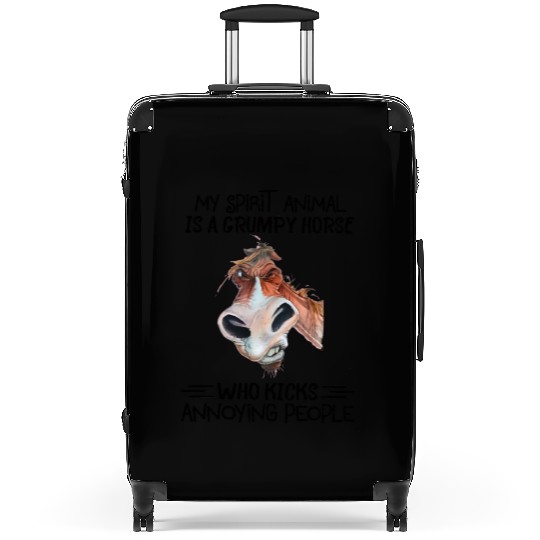 My spirit animal is a grumpy horse who kicks Suitcases
