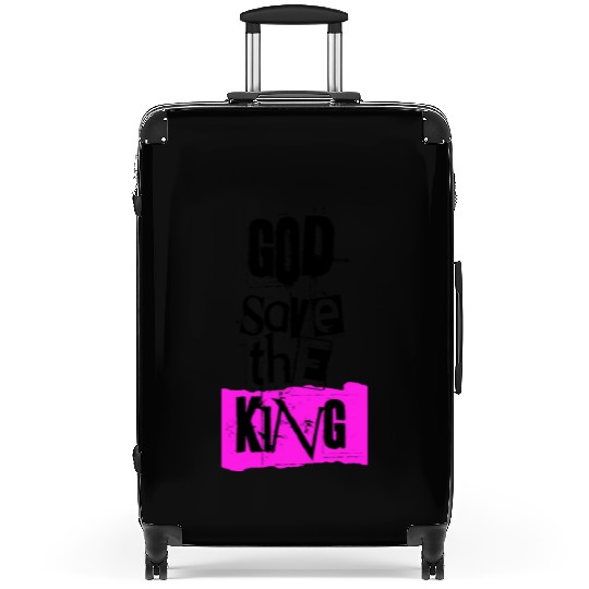 God Save The King Charles British Royal Punk Suitcases