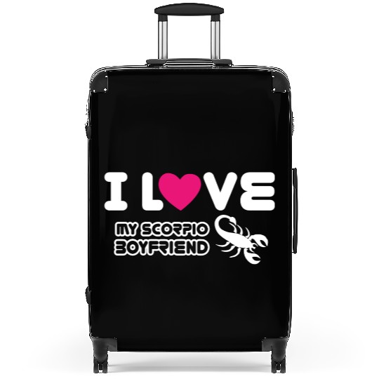I Love My Scorpio Boyfriend Suitcases