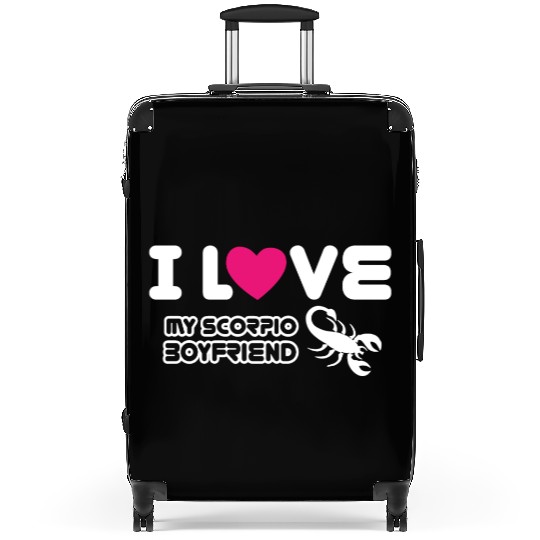 I Love My Scorpio Boyfriend Suitcases
