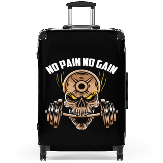 No Pain No Gain Exercise Workout Motto Gym Rat Gym Suitcases
