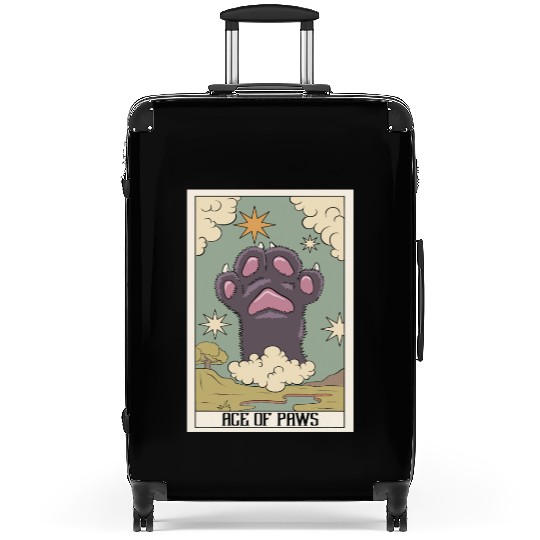 Ace of Paws Tarot Card Reader Cat Paw Occult Tarot Suitcases