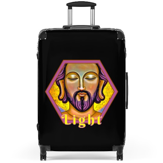 LIGHT Jesus as Buddha Suitcases