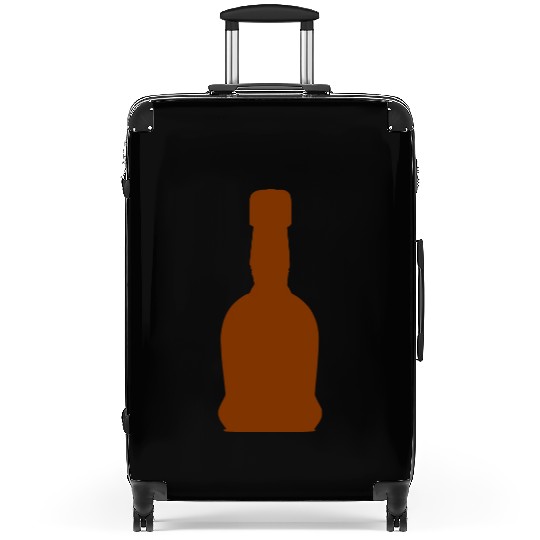 Liquor Bottle Vector Single Color Suitcases