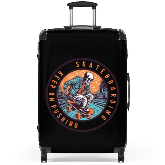 Skull Skeleton Skateboard Skater Suitcases