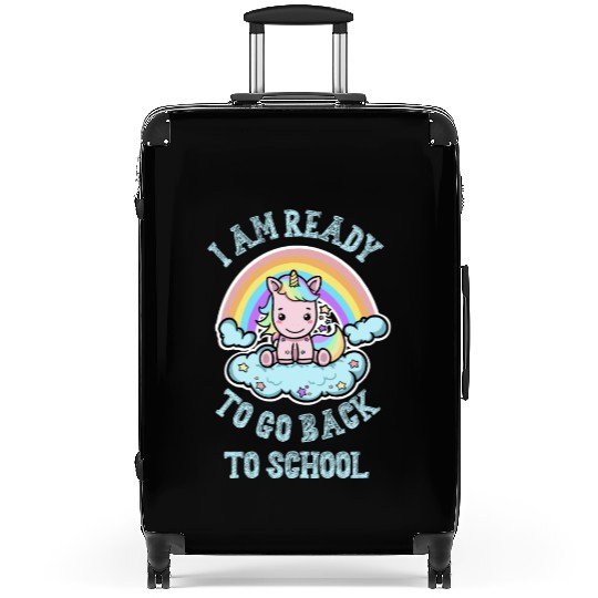 Ready to Go Back to School Kawaii Unicorn Rainbow Suitcases