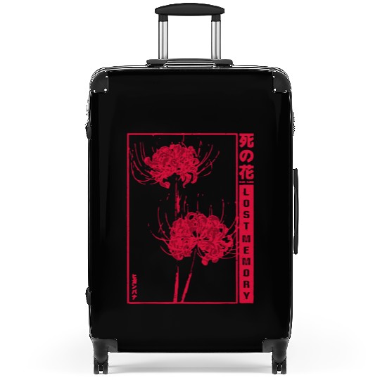 Lost Memory - red spider lily Suitcases