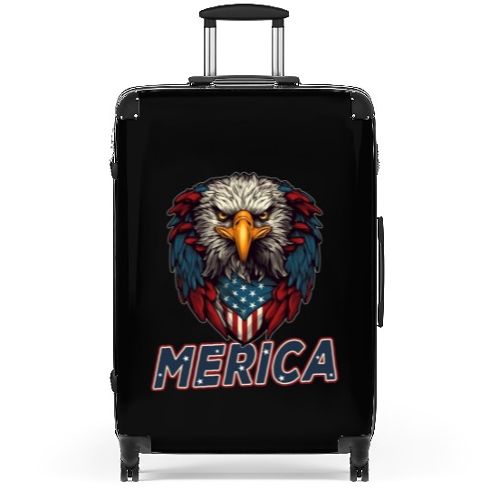 Proud American Independence Day Freedom Suitcases