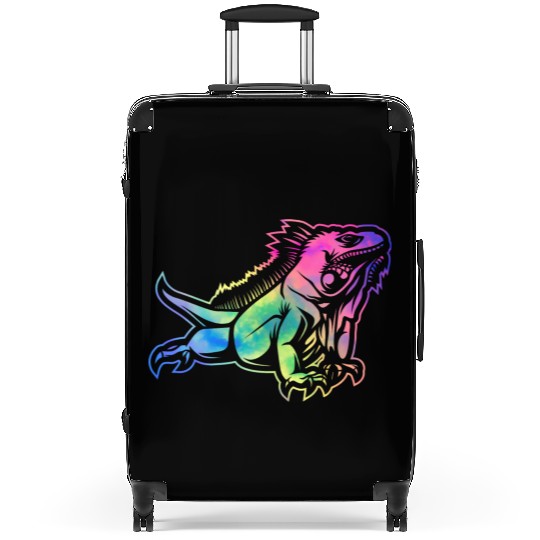 Colorful Lizard Iguana Reptile Lover Suitcases