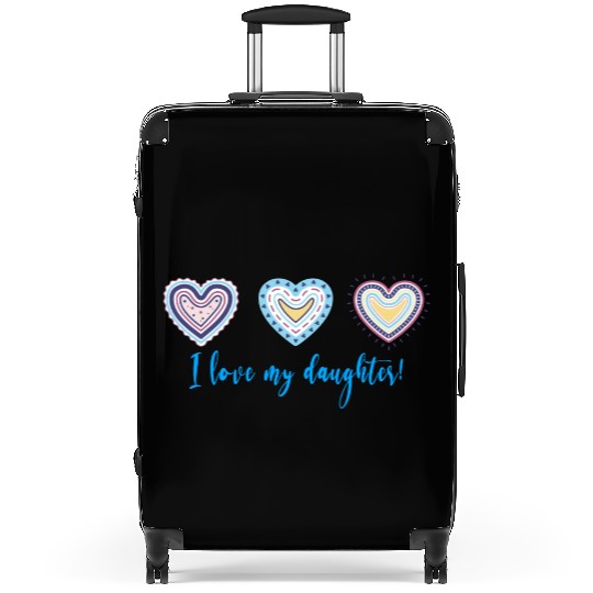 I Love My Daughter Modern Boho Style Suitcases