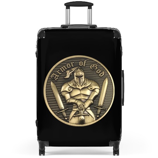 Armor of god christian knight Suitcases