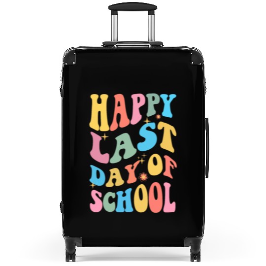 Groovy Happy Last Day of School Teacher Student Suitcases