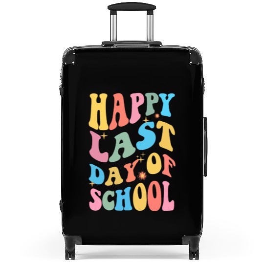 Groovy Happy Last Day of School Teacher Student Suitcases