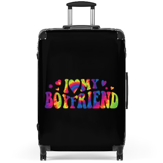 I Love My Boyfriend Groovy Red Heart My Boyfriend Suitcases