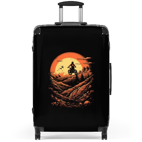 Dirt Bike Mountain Dirt Biking Motocross Biker Suitcases