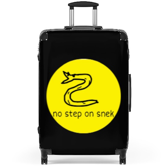 no step on snek Suitcases