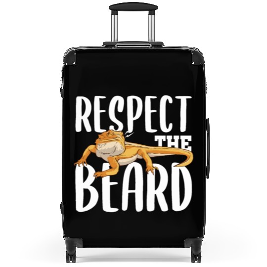 RESPECT THE BEARD Gifts Reptile Lover Keeper Suitcases