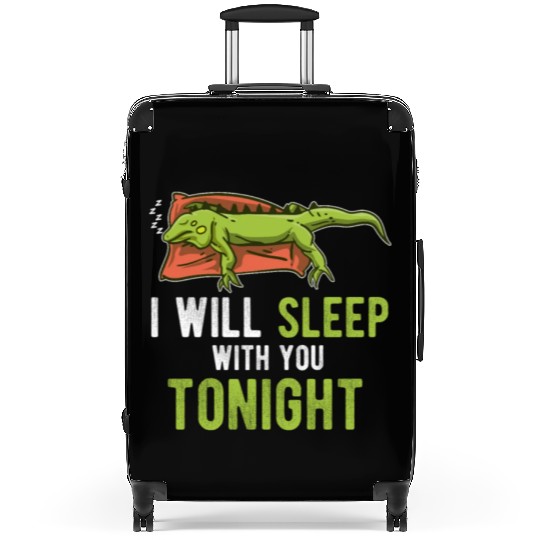 Sleep Tonight Lazy Pet Reptile Lizard Funny Iguana Suitcases