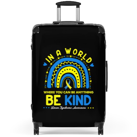Be Kind Down syndrome Awareness October Teacher Suitcases