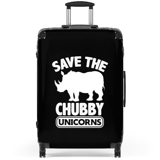 Save The Chubby Unicorns Fat Rhino Vintage Suitcases
