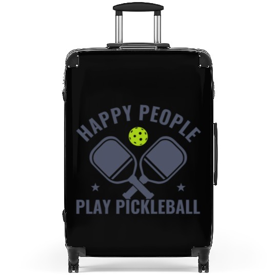 Pickleball Happy People Play Pickleball Funny Suitcases