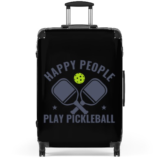 Pickleball Happy People Play Pickleball Funny Suitcases