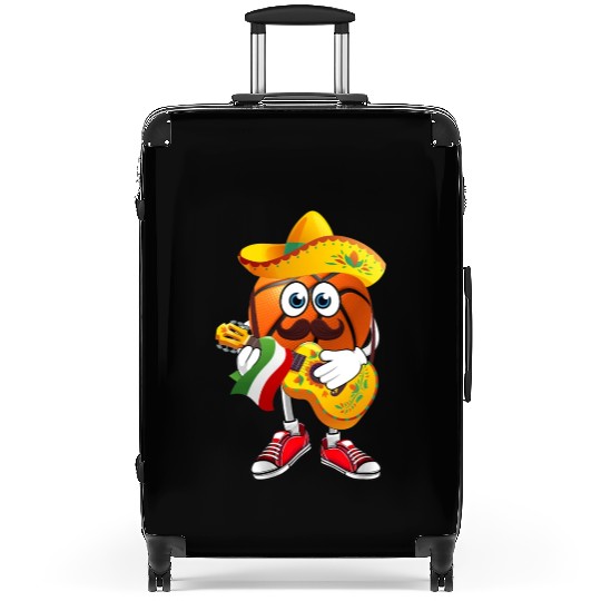 Funny Mexican Basketball Ball Sombrero Guitar Suitcases