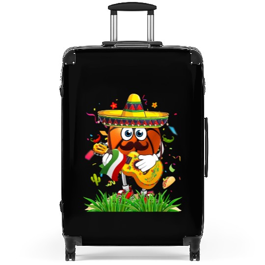 Funny Mexican Basketball Ball Sombrero Guitar Suitcases