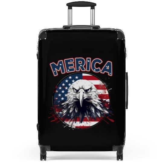 USA Independence Day 4th of July Labor Day Suitcases