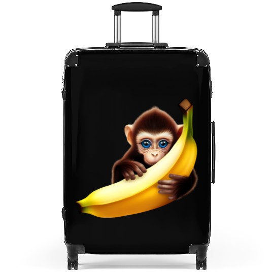 Monkey hide and seek banana Suitcases