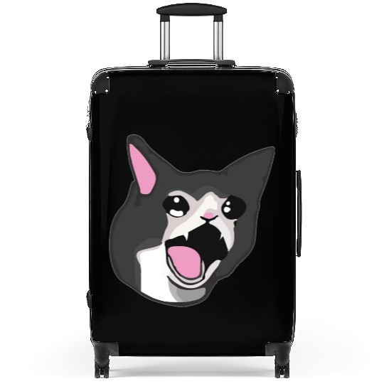 Yamero Crying Screaming Cat Meme Cute Japanese Suitcases