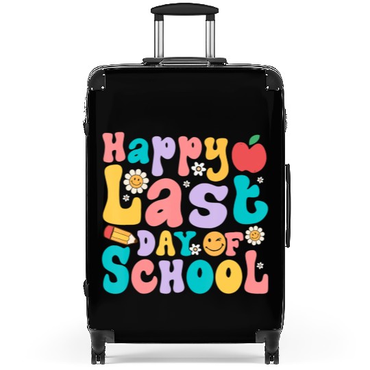 Happy Last Day Of School Teacher student Suitcases