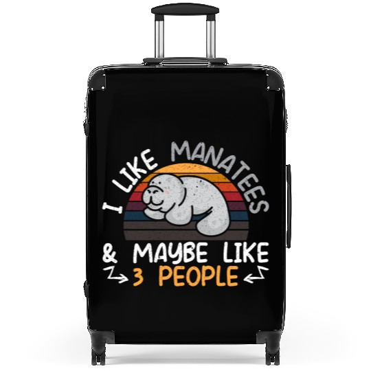 I Like Manatees Dugong Sea Cow Manatee Lover Suitcases