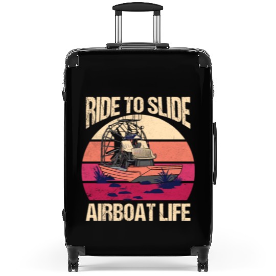 Ride To Slide Airboat Life Propeller Swamp Hydropl Suitcases