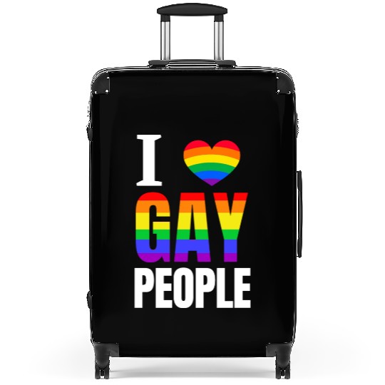 I Love Gay People LGBTQ Pride Suitcases