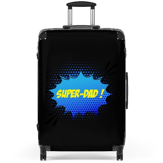 Super-dad, super-hero. Best dad. Father's day. Suitcases