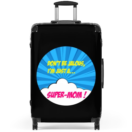 Super-mom super-hero. Best mom Mother's day Comics Suitcases