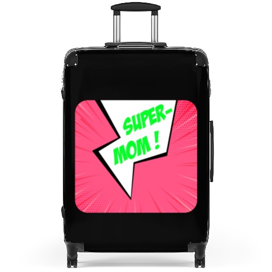 Super-mom super-hero. Best mom Mother's day Comics Suitcases