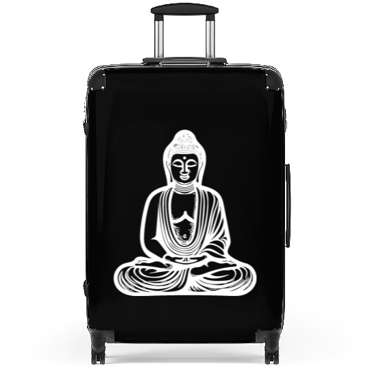 Deep Meditation Buddha Portrait Spiritual Nature Suitcases